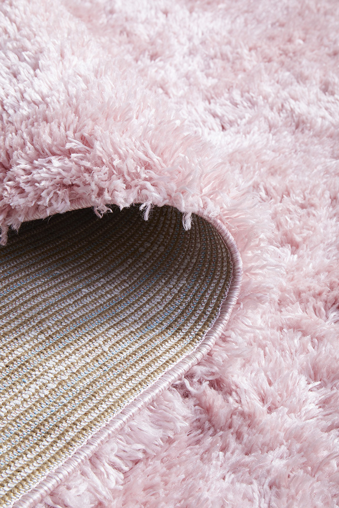 Pink shaggy online rug